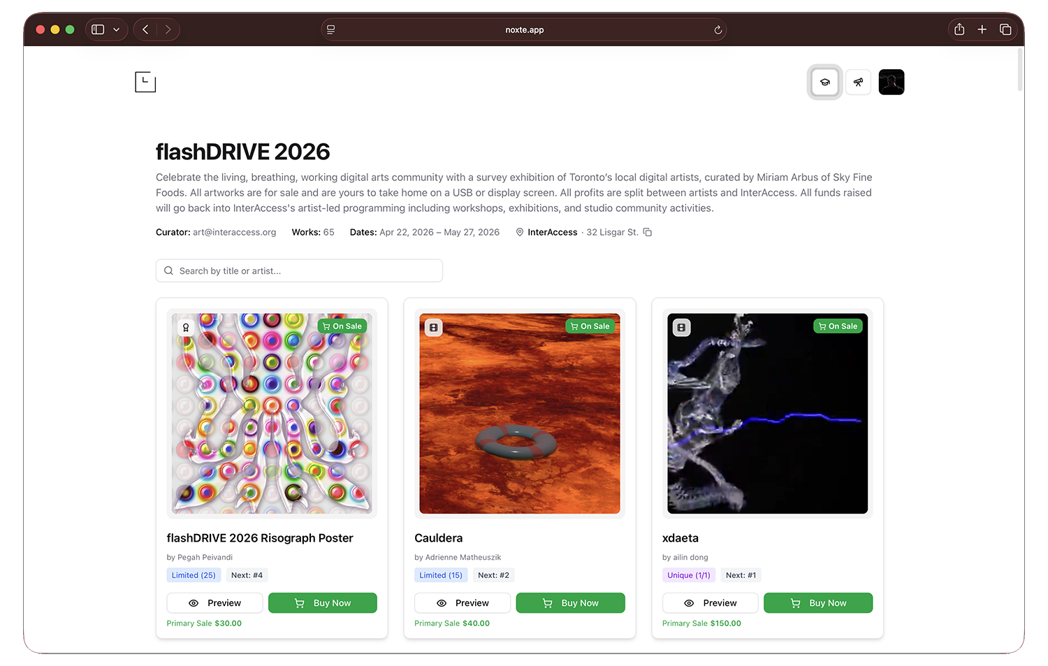 Noxte.App desktop preview